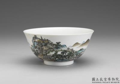 图片[2]-Bowl with green landscape in falangcai painted enamels, Qing dynasty, Yongzheng reign 1723-1735-China Archive